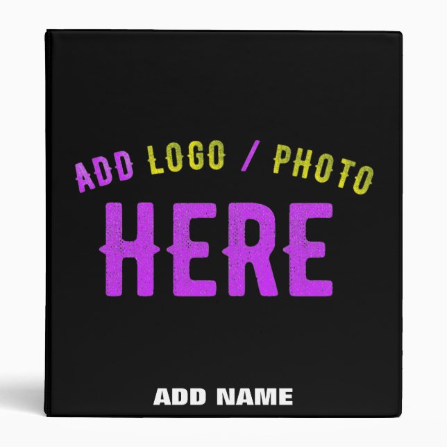 STYLISH MODERN CUSTOMIZABLE BLACK VERIFIED BRANDED BINDER (Front)