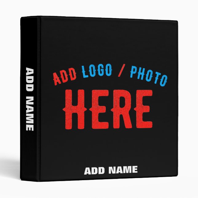 STYLISH MODERN CUSTOMIZABLE BLACK VERIFIED BRANDED BINDER (Front/Spine)