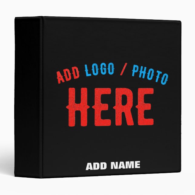 STYLISH MODERN CUSTOMIZABLE BLACK VERIFIED BRANDED BINDER (Front/Spine)