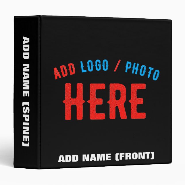 STYLISH MODERN CUSTOMIZABLE BLACK VERIFIED BRANDED BINDER (Front/Spine)