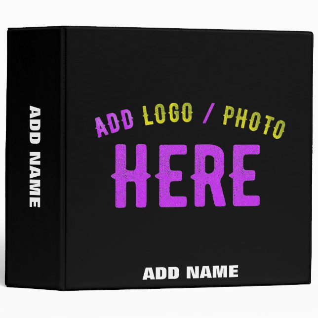 STYLISH MODERN CUSTOMIZABLE BLACK VERIFIED BRANDED BINDER (Front/Spine)