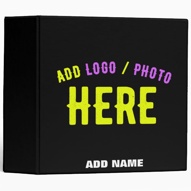 STYLISH MODERN CUSTOMIZABLE BLACK VERIFIED BRANDED BINDER (Front/Spine)