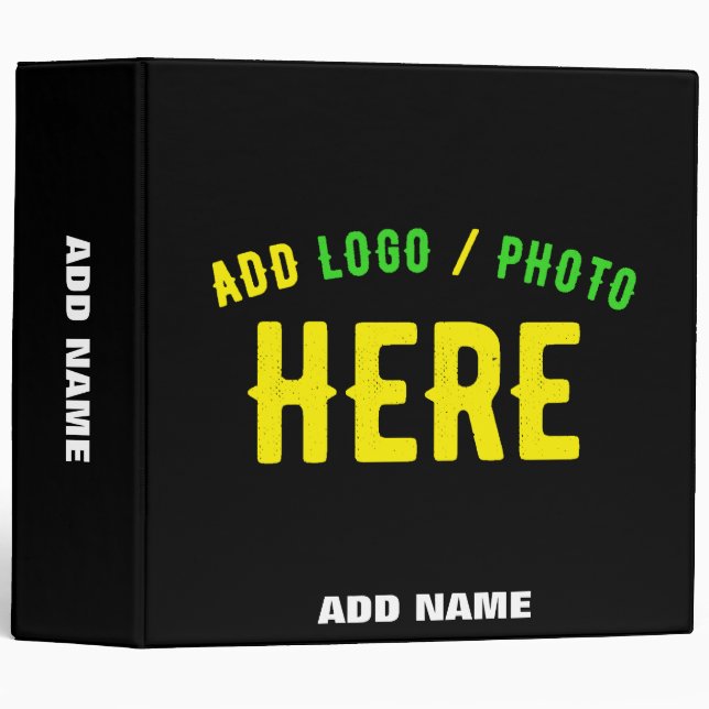 STYLISH MODERN CUSTOMIZABLE BLACK VERIFIED BRANDED BINDER (Front/Spine)