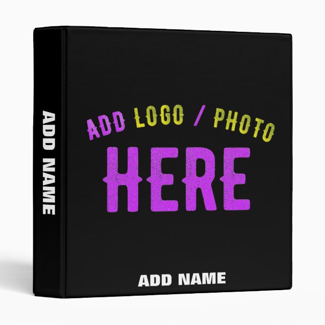 STYLISH MODERN CUSTOMIZABLE BLACK VERIFIED BRANDED BINDER (Front/Spine)