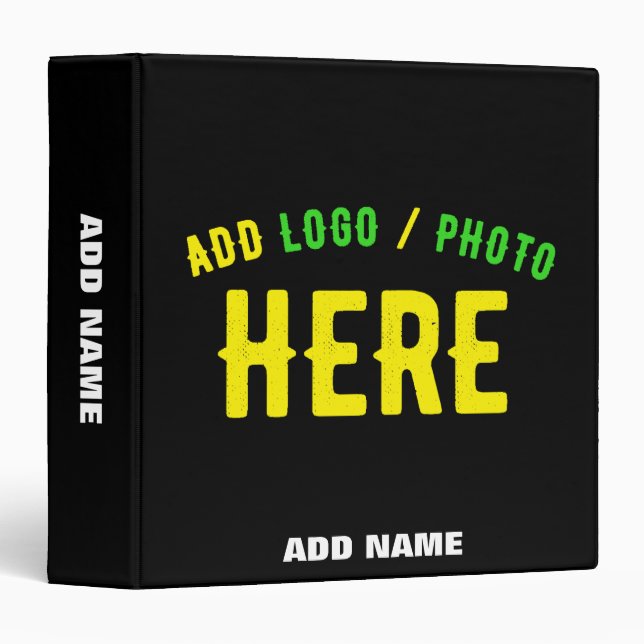 STYLISH MODERN CUSTOMIZABLE BLACK VERIFIED BRANDED BINDER (Front/Spine)