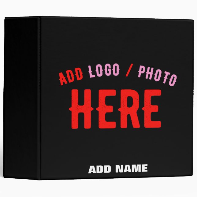 STYLISH MODERN CUSTOMIZABLE BLACK VERIFIED BRANDED BINDER (Front/Spine)
