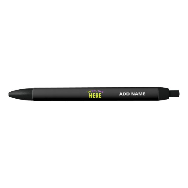 STYLISH MODERN CUSTOMIZABLE BLACK VERIFIED BRANDED BLUE INK PEN (Front)