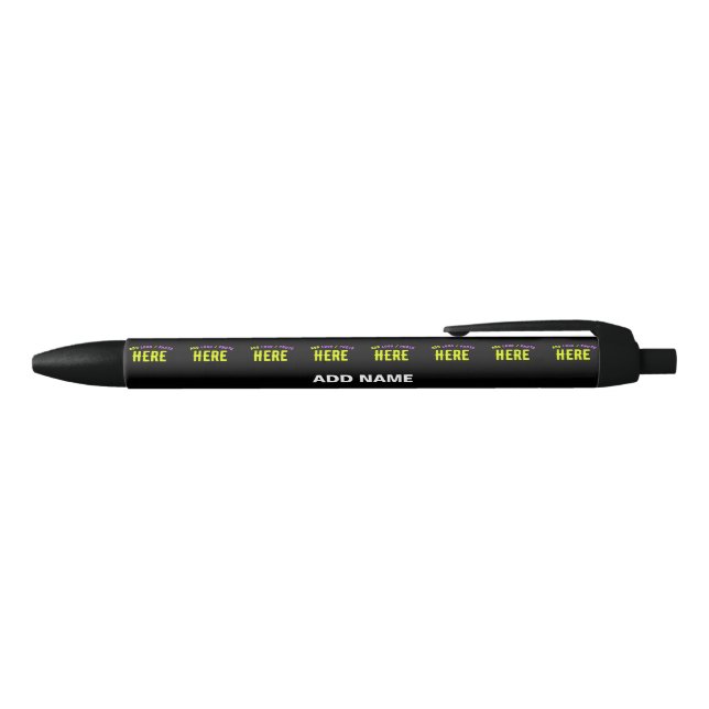 STYLISH MODERN CUSTOMIZABLE BLACK VERIFIED BRANDED BLUE INK PEN (Top)