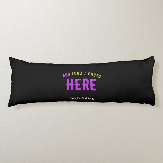 STYLISH MODERN CUSTOMIZABLE BLACK VERIFIED BRANDED BODY PILLOW (Front)