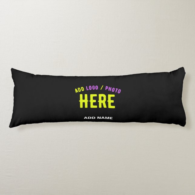 STYLISH MODERN CUSTOMIZABLE BLACK VERIFIED BRANDED BODY PILLOW (Front)