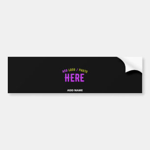 STYLISH MODERN CUSTOMIZABLE BLACK VERIFIED BRANDED BUMPER STICKER