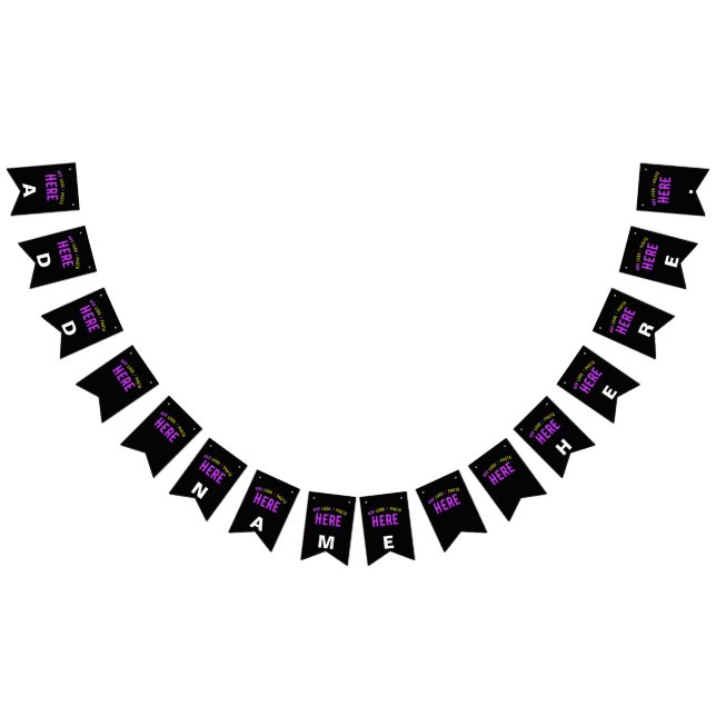 STYLISH MODERN CUSTOMIZABLE BLACK VERIFIED BRANDED BUNTING FLAGS (All)