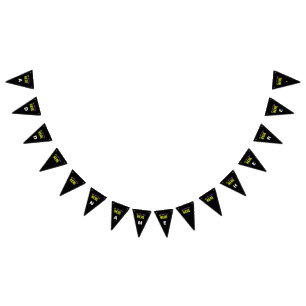 STYLISH MODERN CUSTOMIZABLE BLACK VERIFIED BRANDED BUNTING FLAGS