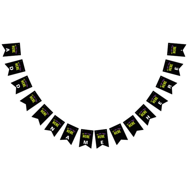 STYLISH MODERN CUSTOMIZABLE BLACK VERIFIED BRANDED BUNTING FLAGS (All)