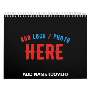 STYLISH MODERN CUSTOMIZABLE BLACK VERIFIED BRANDED CALENDAR