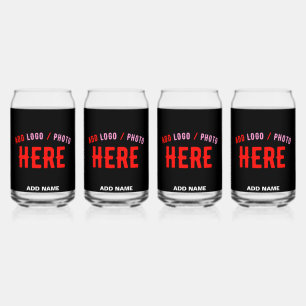 STYLISH MODERN CUSTOMIZABLE BLACK VERIFIED BRANDED CAN GLASS