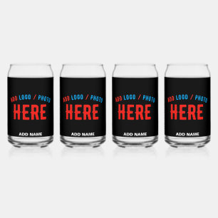 STYLISH MODERN CUSTOMIZABLE BLACK VERIFIED BRANDED CAN GLASS