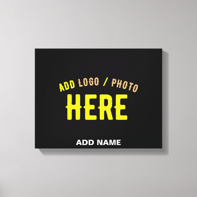 STYLISH MODERN CUSTOMIZABLE BLACK VERIFIED BRANDED CANVAS PRINT (Front)