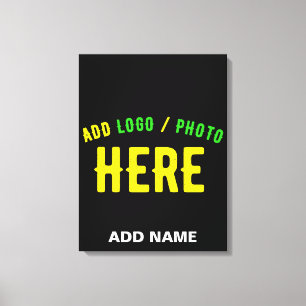 STYLISH MODERN CUSTOMIZABLE BLACK VERIFIED BRANDED CANVAS PRINT