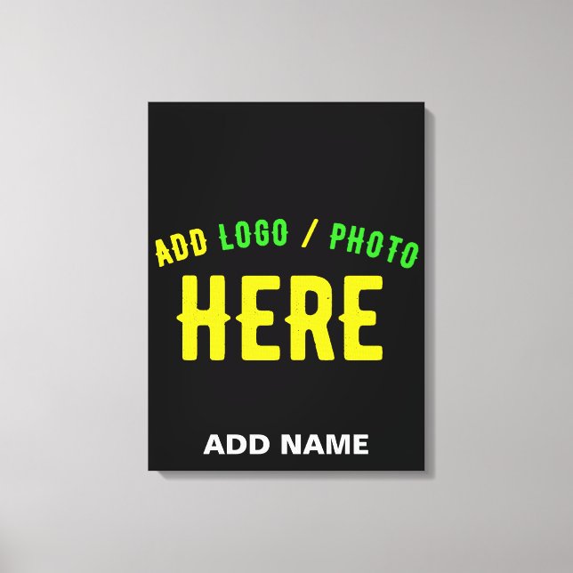 STYLISH MODERN CUSTOMIZABLE BLACK VERIFIED BRANDED CANVAS PRINT (Front)