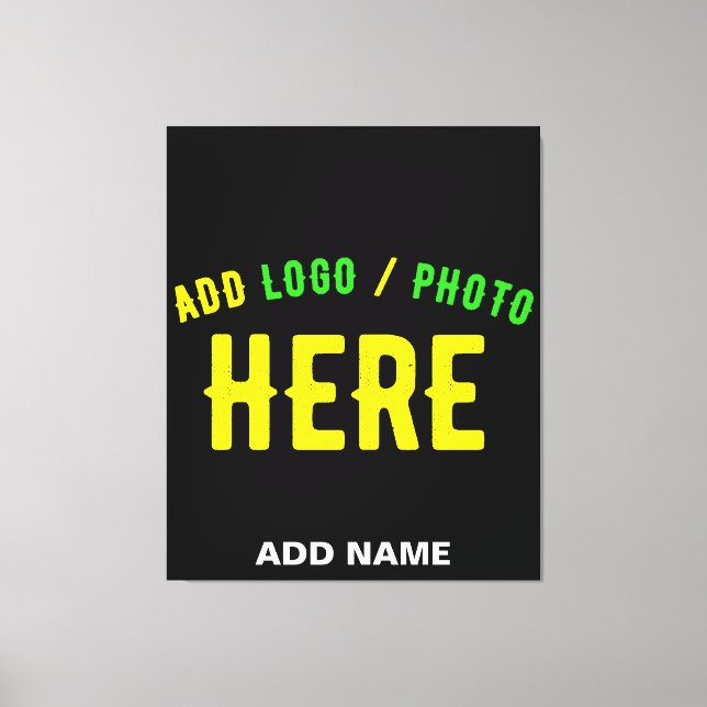 STYLISH MODERN CUSTOMIZABLE BLACK VERIFIED BRANDED CANVAS PRINT (Front)