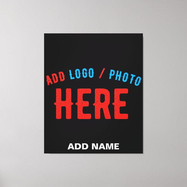 STYLISH MODERN CUSTOMIZABLE BLACK VERIFIED BRANDED CANVAS PRINT (Front)