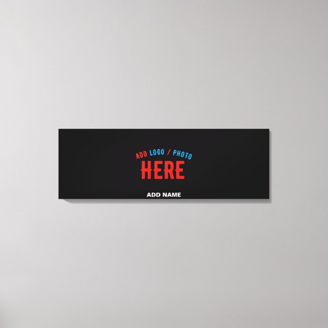 STYLISH MODERN CUSTOMIZABLE BLACK VERIFIED BRANDED CANVAS PRINT (Front)