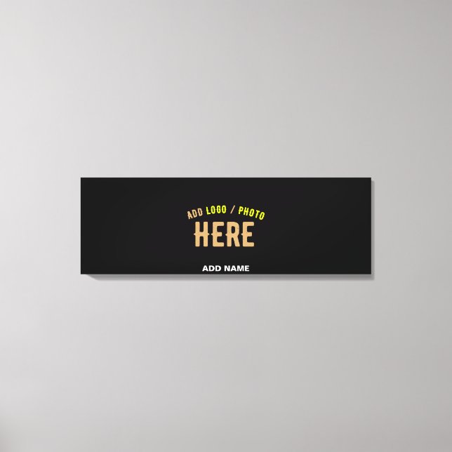 STYLISH MODERN CUSTOMIZABLE BLACK VERIFIED BRANDED CANVAS PRINT (Front)