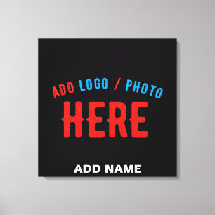 STYLISH MODERN CUSTOMIZABLE BLACK VERIFIED BRANDED CANVAS PRINT