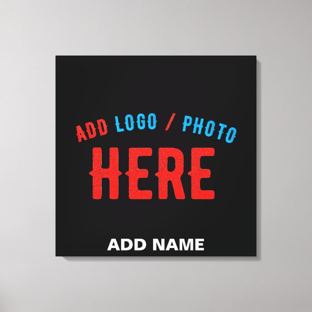 STYLISH MODERN CUSTOMIZABLE BLACK VERIFIED BRANDED CANVAS PRINT (Front)