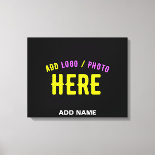 STYLISH MODERN CUSTOMIZABLE BLACK VERIFIED BRANDED CANVAS PRINT