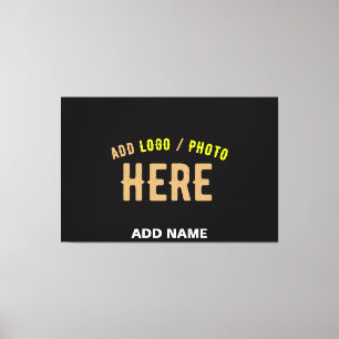 STYLISH MODERN CUSTOMIZABLE BLACK VERIFIED BRANDED CANVAS PRINT