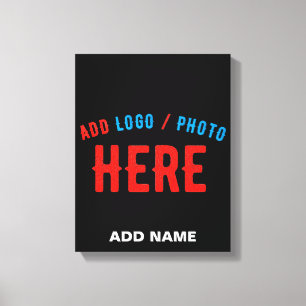 STYLISH MODERN CUSTOMIZABLE BLACK VERIFIED BRANDED CANVAS PRINT