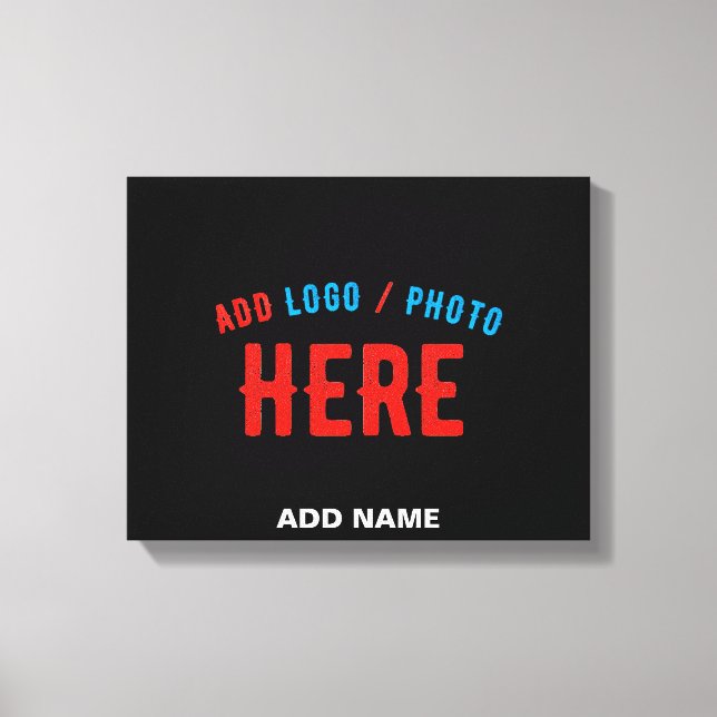 STYLISH MODERN CUSTOMIZABLE BLACK VERIFIED BRANDED CANVAS PRINT (Front)