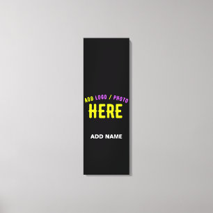 STYLISH MODERN CUSTOMIZABLE BLACK VERIFIED BRANDED CANVAS PRINT