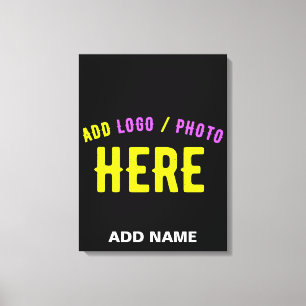 STYLISH MODERN CUSTOMIZABLE BLACK VERIFIED BRANDED CANVAS PRINT