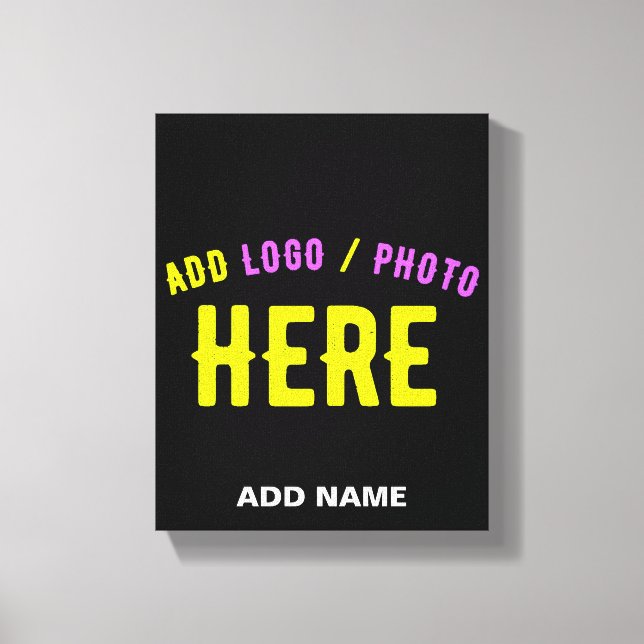 STYLISH MODERN CUSTOMIZABLE BLACK VERIFIED BRANDED CANVAS PRINT (Front)