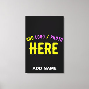 STYLISH MODERN CUSTOMIZABLE BLACK VERIFIED BRANDED CANVAS PRINT