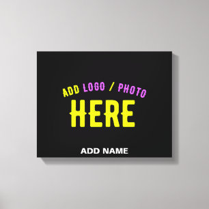 STYLISH MODERN CUSTOMIZABLE BLACK VERIFIED BRANDED CANVAS PRINT