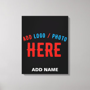 STYLISH MODERN CUSTOMIZABLE BLACK VERIFIED BRANDED CANVAS PRINT