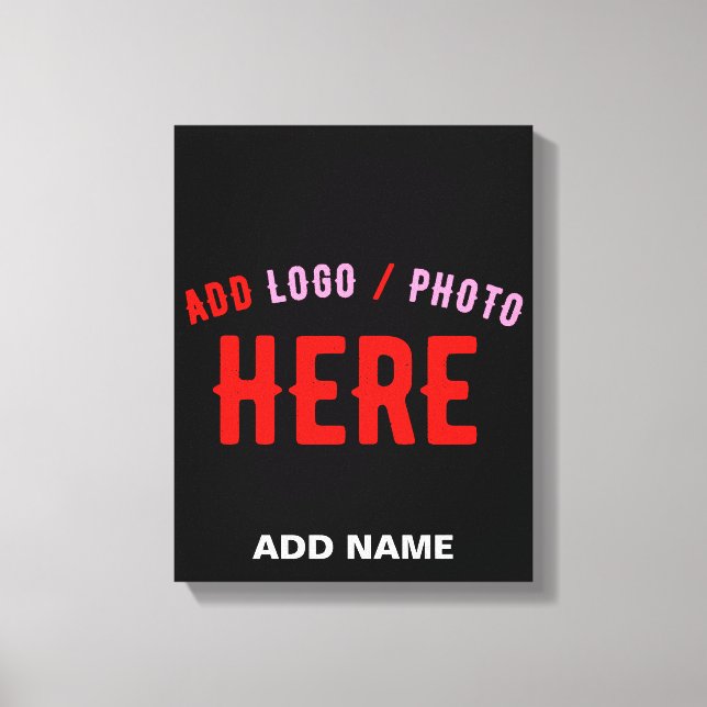 STYLISH MODERN CUSTOMIZABLE BLACK VERIFIED BRANDED CANVAS PRINT (Front)