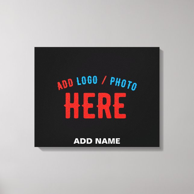 STYLISH MODERN CUSTOMIZABLE BLACK VERIFIED BRANDED CANVAS PRINT (Front)