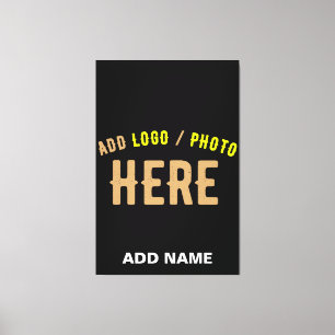 STYLISH MODERN CUSTOMIZABLE BLACK VERIFIED BRANDED CANVAS PRINT