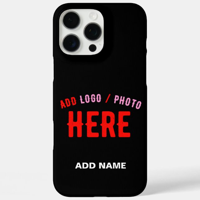 STYLISH MODERN CUSTOMIZABLE BLACK VERIFIED BRANDED Case-Mate iPhone CASE (Back)