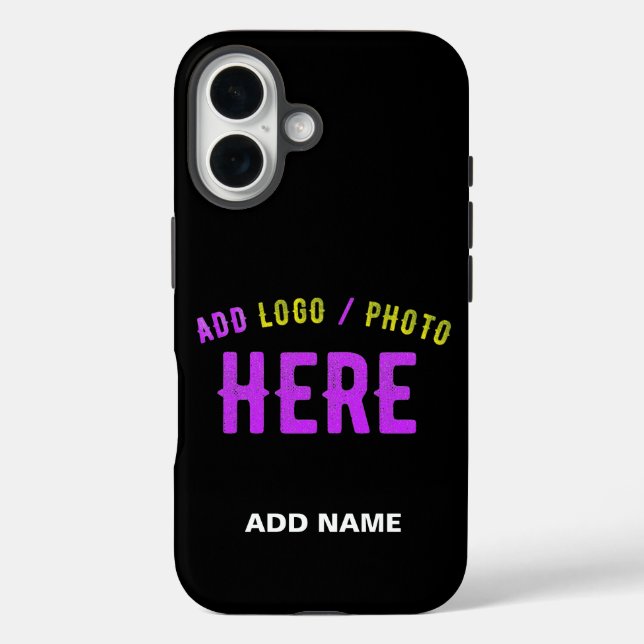 STYLISH MODERN CUSTOMIZABLE BLACK VERIFIED BRANDED Case-Mate iPhone CASE (Back)