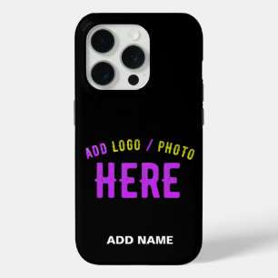 STYLISH MODERN CUSTOMIZABLE BLACK VERIFIED BRANDED iPhone 15 PRO CASE