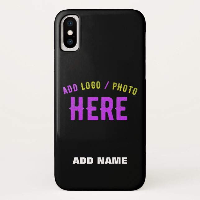 STYLISH MODERN CUSTOMIZABLE BLACK VERIFIED BRANDED Case-Mate iPhone CASE (Back)