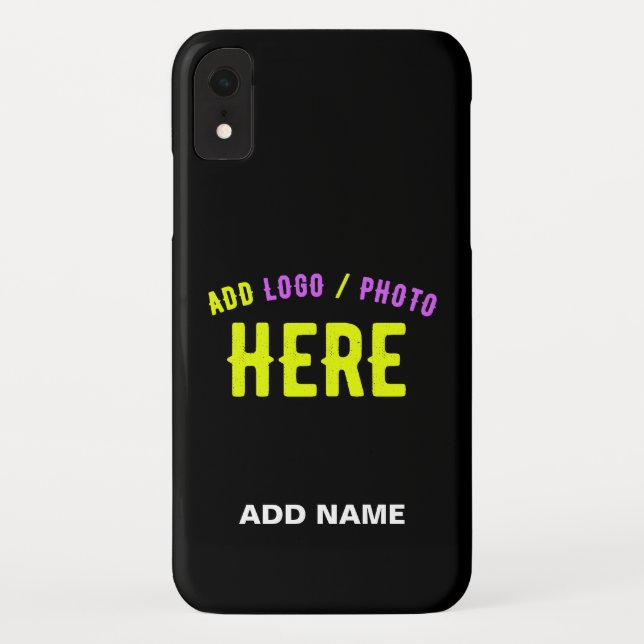 STYLISH MODERN CUSTOMIZABLE BLACK VERIFIED BRANDED Case-Mate iPhone CASE (Back)