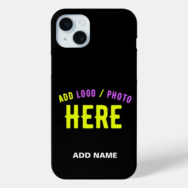STYLISH MODERN CUSTOMIZABLE BLACK VERIFIED BRANDED Case-Mate iPhone CASE (Back)