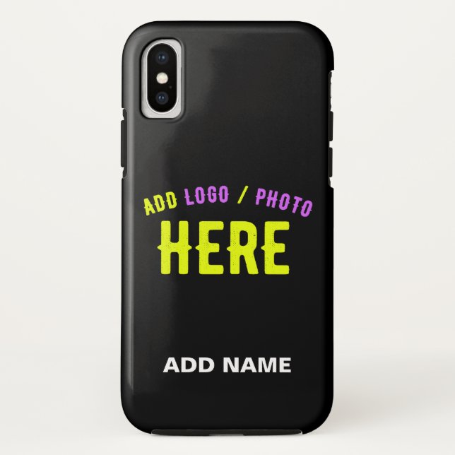 STYLISH MODERN CUSTOMIZABLE BLACK VERIFIED BRANDED Case-Mate iPhone CASE (Back)